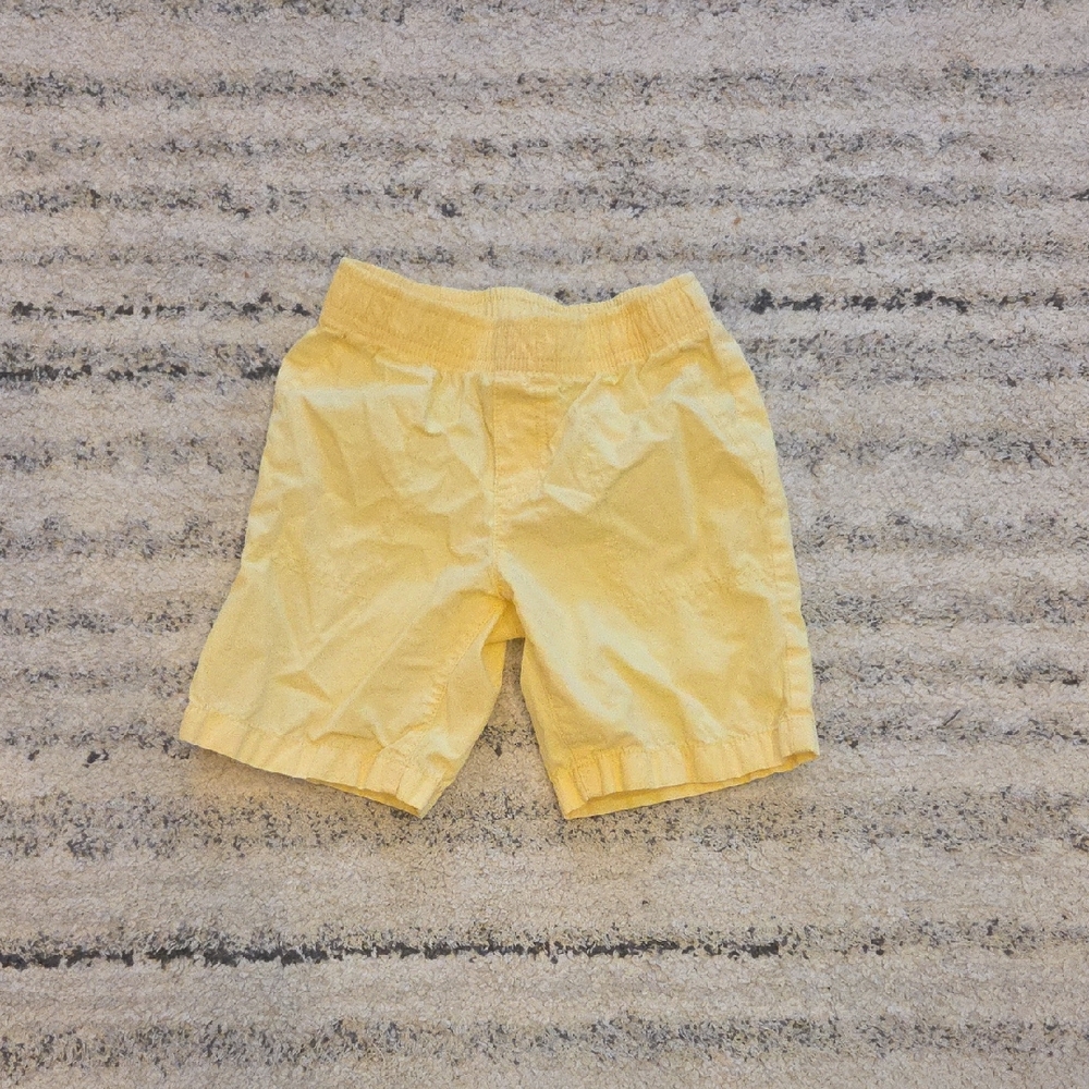 Carter's Pale Yellow Elastic-Waist Kids Shorts
